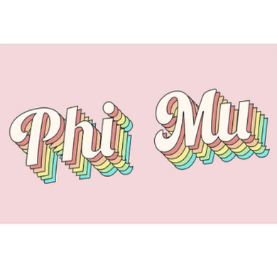 PHI MU RETRO FLAG