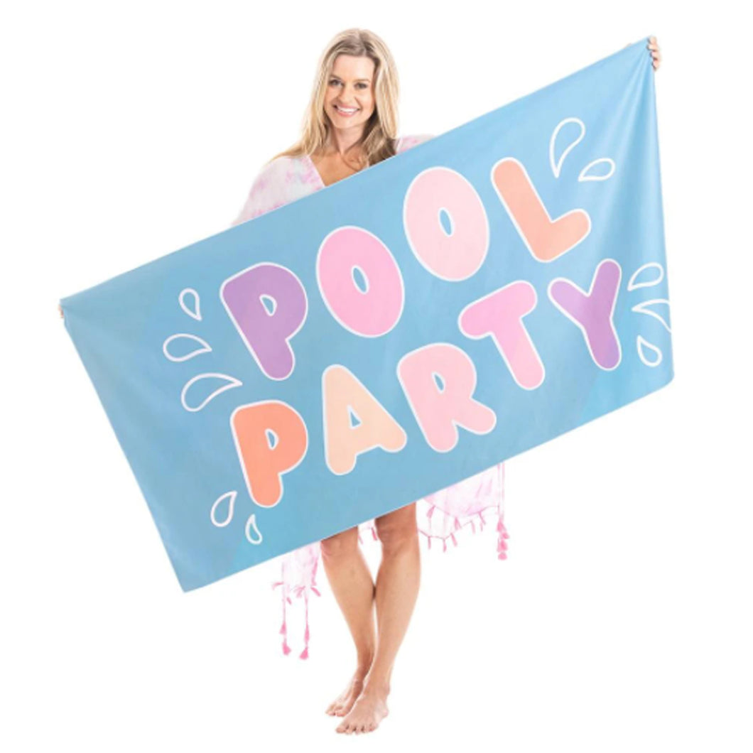 POOL PARTY QUICK DRY BEACH TOWEL