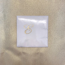 GOLD QUILL INITIAL BEVERAGE NAPKINS