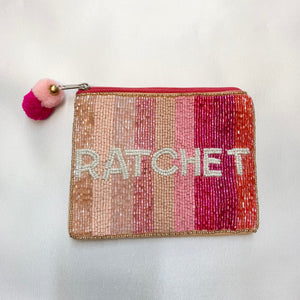 RATCHET BEADED COIN POUCH