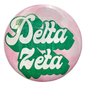 DELTA ZETA WATERCOLOR BUTTON