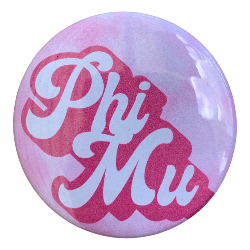 PHI MU WATERCOLOR BUTTON