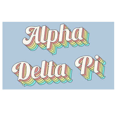 ALPHA DELTA PI RETRO FLAG