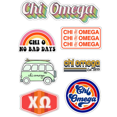 CHI OMEGA RETRO STICKERS