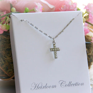 SEED BEAD CROSS NECKLACE