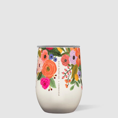 RIFLE PAPER GARDEN PARTY 12 OZ STEMLESS WINE