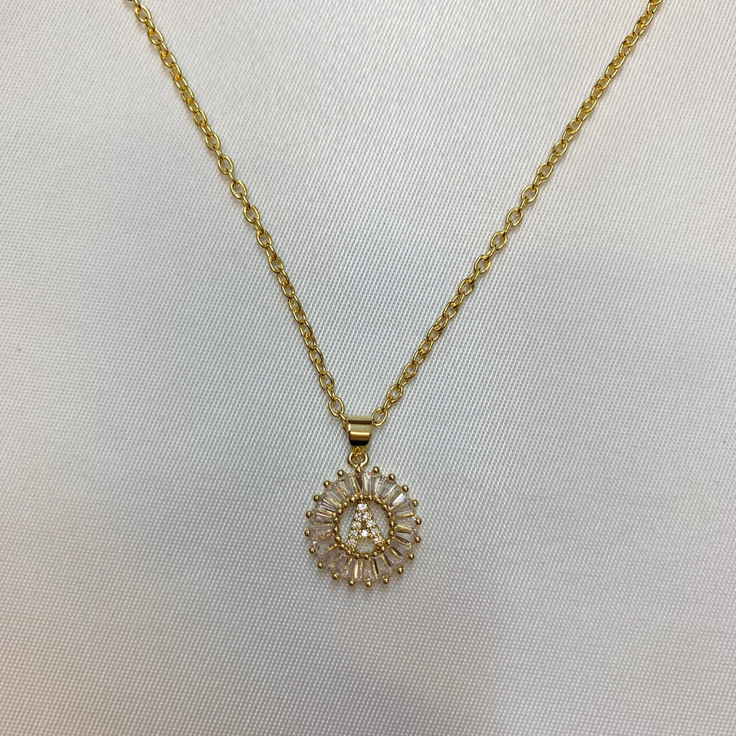 ROUND INITIAL NECKLACE