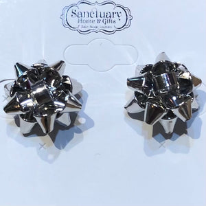 PRESENT BOW EARRING SILVER