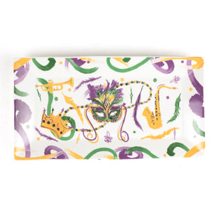 MARDI GRAS MASK SMALL PLATTER