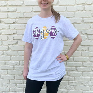 TIGERS PURPLE & GOLD FOOTBALL TEE SHIRT