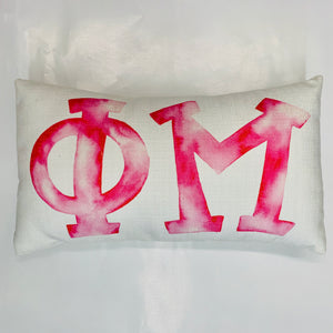 PHI MU WATERCOLOR PILLOW