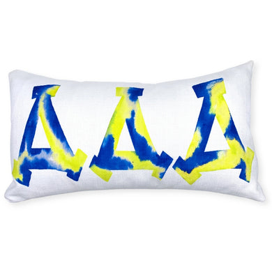 DELTA DELTA DELTA WATERCOLOR PILLOW