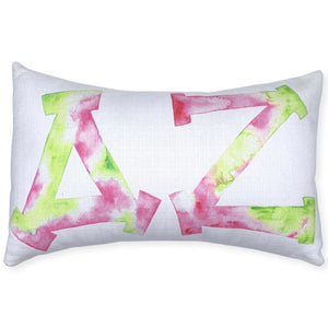 DELTA ZETA WATERCOLOR PILLOW