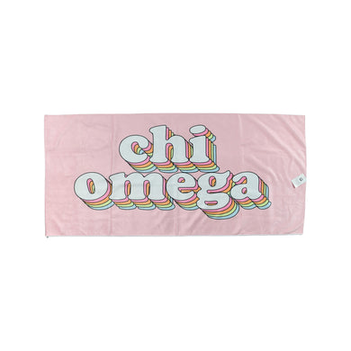 CHI OMEGA RETRO BEACH TOWEL