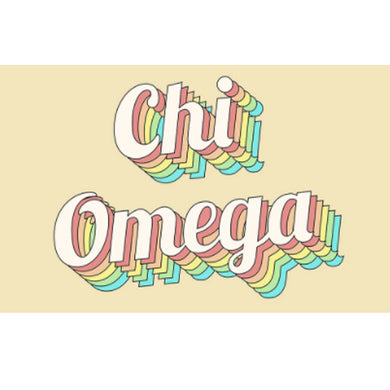 CHI OMEGA RETRO FLAG