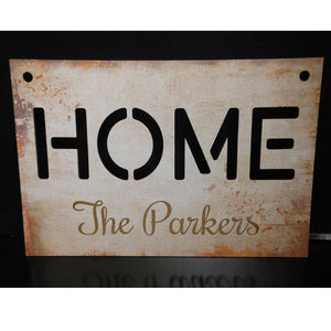 PERSONALIZED HOME CUTOUT SIGN