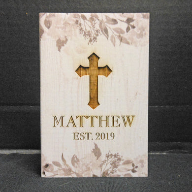 PERSONALIZED FLORAL BLOCK