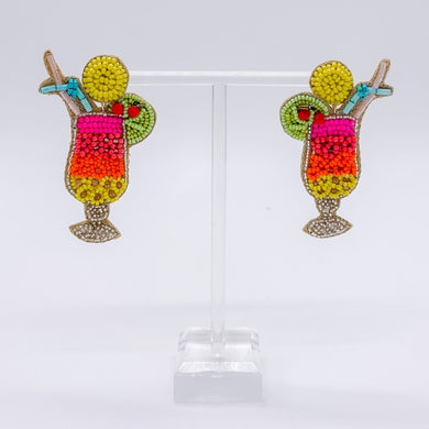 COLORFUL COCKTAIL BEADED EARRINGS