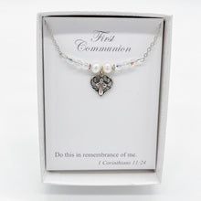 PEARL WITH HEART FIRST COMMUNION NECKLACE